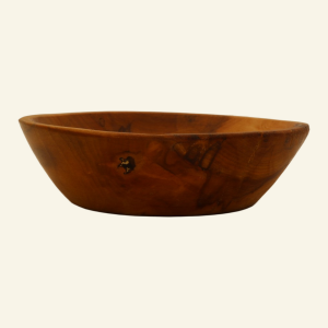 Hand-turned apple bowl – No. 2