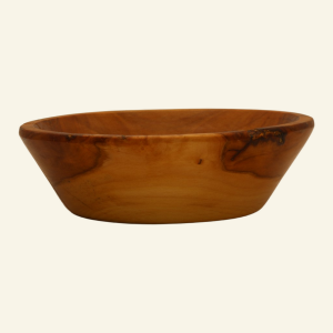 Hand-turned apple bowl – No. 3