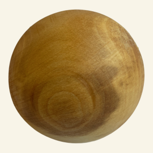 Hand-turned lime decorative ball – No. 5