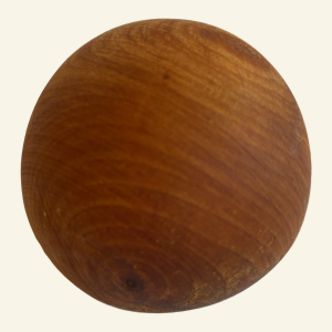 Hand-turned lime decorative ball – No. 11