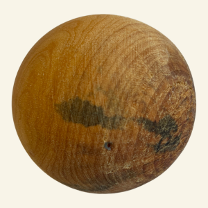 Hand-turned lime decorative ball – No. 8