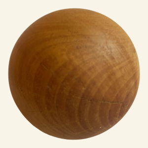 Hand-turned lime decorative ball