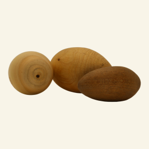 Hand-turned darning eggs