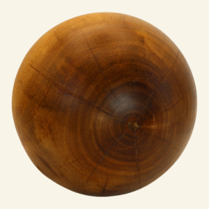 Hand-turned large walnut decorative ball – No. 2