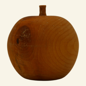 Hand-turned lime wood decorative apple – No. 2