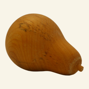 Hand-turned lime wood decorative pear – No. 2