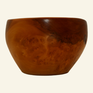 Hand-turned cherry burr bowl