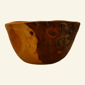 Hand-turned live edge cherry bowl