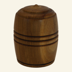 Hand-turned mahogany trinket box