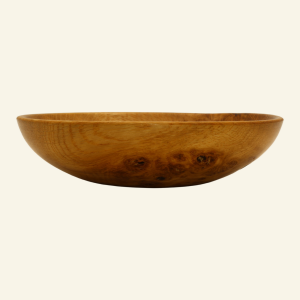 Hand-turned oak burr bowl