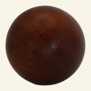 Hand-turned sapele decorative ball – No. 2
