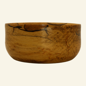 Hand-turned spalted beech bowl