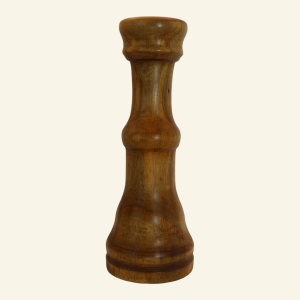 Hand-turned walnut candle or flower holder – No. 1
